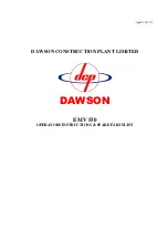 Preview for 2 page of Dawson 5600D EMV550v3 Operator'S Instructions/Spare Parts List