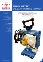 Dawson EMV-70 METRIC Operator'S Instructions/Spare Parts List предпросмотр