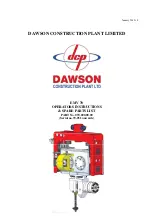 Preview for 2 page of Dawson EMV-70 METRIC Operator'S Instructions/Spare Parts List