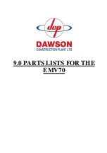 Preview for 29 page of Dawson EMV 70 Operator'S Instructions/Spare Parts List