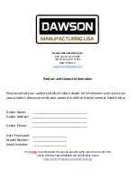 Preview for 2 page of Dawson MULCH MATE DS1000 Operator'S Manual