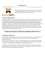 Preview for 4 page of Dawson MULCH MATE DS1000 Operator'S Manual