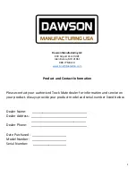 Preview for 2 page of Dawson Truck Mate Operator'S Manual