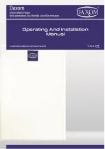 Preview for 1 page of DAXOM UKDAX-20VT Operating And Installation Manual