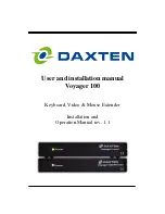 Предварительный просмотр 1 страницы Daxten Voyager 100 User And Installation Manual