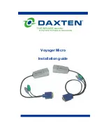 Daxten VOYAGER MICRO Installation Manual preview
