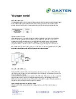 Предварительный просмотр 2 страницы Daxten VOYAGER SERIAL Brochure