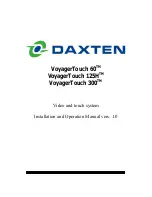 Предварительный просмотр 1 страницы Daxten VoyagerTouch 125H Installation And Operation Manual