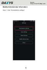 Preview for 8 page of DAXYS Smart Folding Lock User Manual