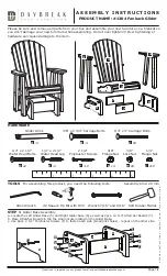 Daybreak Fanback Glider 1204 Assembly Instructions предпросмотр