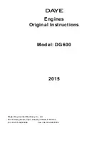 DAYE DG600 Original Instructions Manual preview