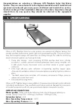 Preview for 4 page of DAYLIFF ULTRASUN UFS Installation & Operating Manual