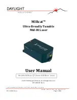 Предварительный просмотр 1 страницы DAYLIGHT SOLUTIONS MIRcat-QT 1 Series User Manual