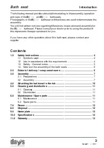 Preview for 3 page of Days BE05W Assembly And Operating Manual