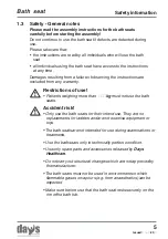 Preview for 5 page of Days BE05W Assembly And Operating Manual