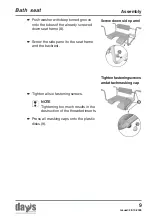 Предварительный просмотр 9 страницы Days BE05W Assembly And Operating Manual