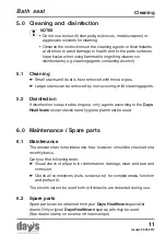 Preview for 11 page of Days BE05W Assembly And Operating Manual