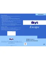 Preview for 1 page of Days HP-3DX Escape User Manual