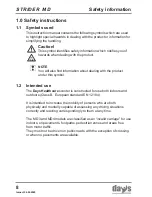 Preview for 8 page of Days Strider MD 3 Operating Manual