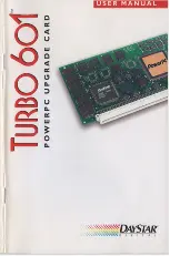 Предварительный просмотр 1 страницы DayStar Turbo 601 User Manual