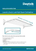 DAYTEK Laundry Quick Lock Fold Down Clothesline Installation Instructions preview