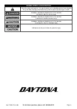 Preview for 3 page of Daytona 56643-Blue Owner'S Manual & Safety Instructions