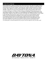 Предварительный просмотр 12 страницы Daytona 64780-Black Owner'S Manual & Safety Instructions