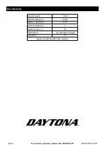 Preview for 4 page of Daytona 64783 Owner'S Manual & Safety Instructions