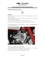 Preview for 20 page of Daytona Anima 190F Owner'S Manual