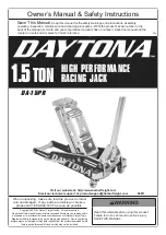 Daytona DA-15PR Owner'S Manual & Safety Instructions preview