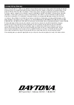 Preview for 12 page of Daytona DA-15PR Owner'S Manual & Safety Instructions