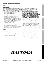 Preview for 5 page of Daytona DA15LP Owner'S Manual & Safety Instructions