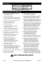 Preview for 2 page of Daytona DJS22T Owner'S Manual & Safety Instructions