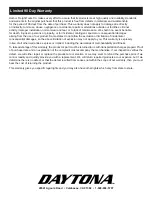 Предварительный просмотр 8 страницы Daytona DJS3TBK Owner'S Manual & Safety Instructions