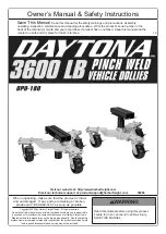Preview for 1 page of Daytona DPD-180 Owner'S Manual & Safety Instructions