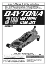 Предварительный просмотр 1 страницы Daytona DS300LPB Owner'S Manual & Safety Instructions