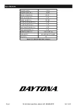 Preview for 4 page of Daytona DS300LRBL Owner'S Manual & Safety Instructions