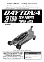 Daytona DS300S Owner'S Manual & Safety Instructions preview