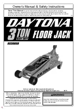 Preview for 1 page of Daytona DS300SB Owner'S Manual & Safety Instructions