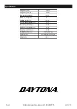 Preview for 4 page of Daytona DS300SG Owner'S Manual