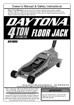 Preview for 1 page of Daytona DS400S Owner'S Manual & Safety Instructions