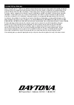Предварительный просмотр 12 страницы Daytona DS400S Owner'S Manual & Safety Instructions