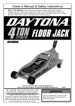 Preview for 1 page of Daytona DS400SB Owner'S Manual & Safety Instructions