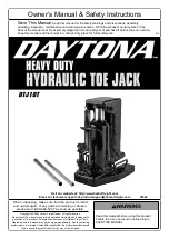 Daytona DTJ10T Owner'S Manual & Safety Instructions preview