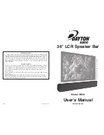 Preview for 1 page of DaytonAudio BS36 User Manual