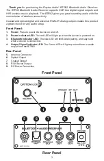 Preview for 2 page of DaytonAudio BTR02 User Manual