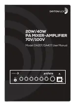 DaytonAudio DA20T User Manual preview