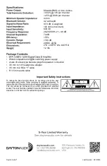 Предварительный просмотр 4 страницы DaytonAudio DTA-120BT2 User Manual