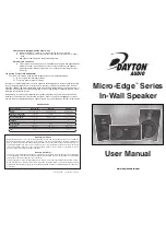 Preview for 1 page of DaytonAudio Micro-Edge Series User Manual