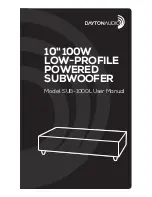 Preview for 1 page of DaytonAudio SUB-1000L User Manual